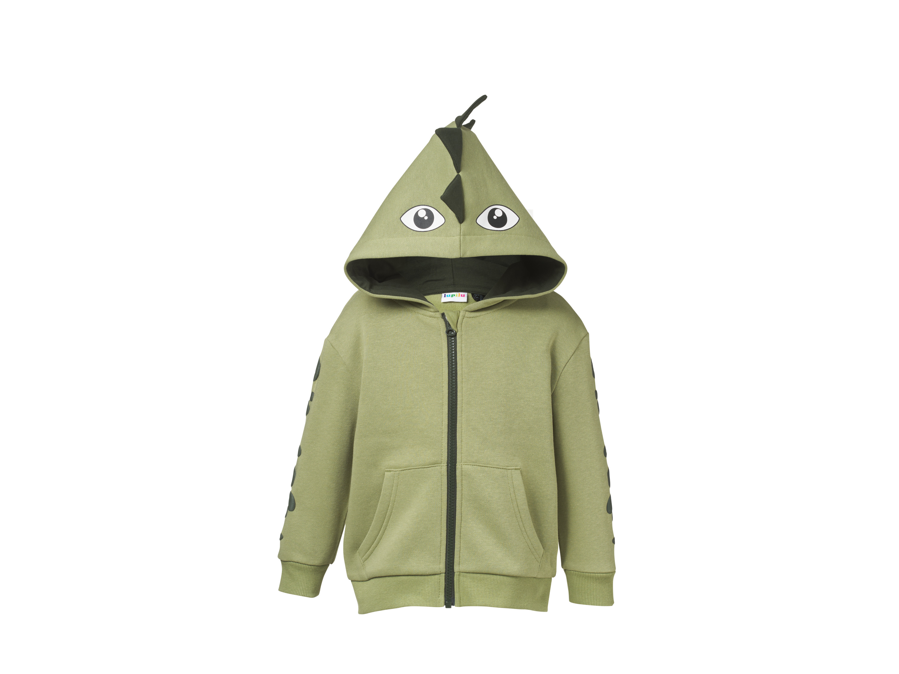 LUPILU® Bluza dziecięca rozpinana z kapturem (Zielony, 110/116)