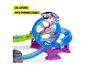 Zestaw Hot Wheels Shark Cyclone z niebieskim torem i samochodem.