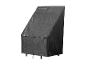 Czarny pokrowiec ochronny na meble ogrodowe.