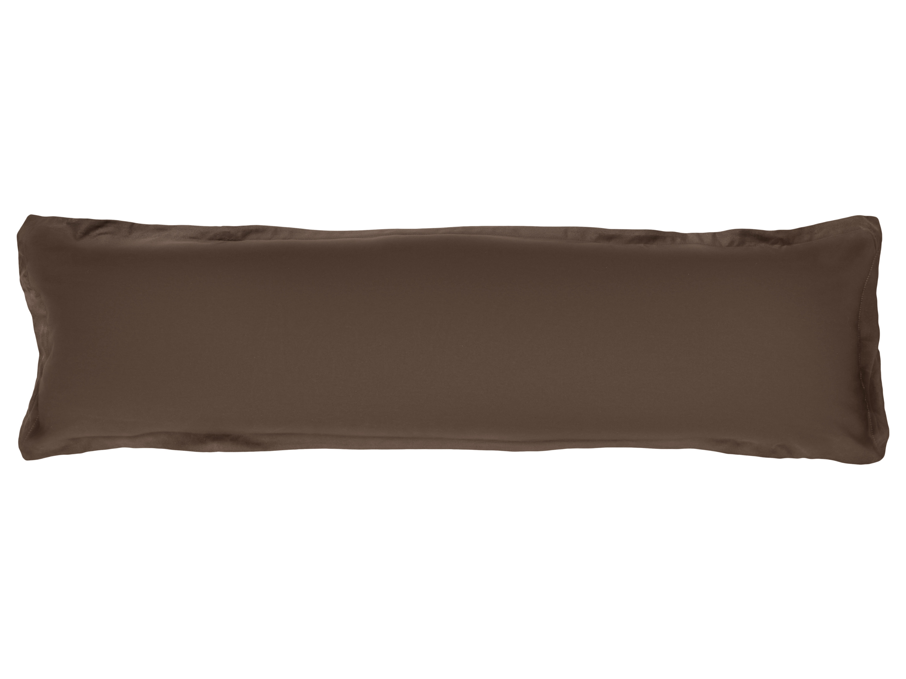 LIVARNO® Poszewka na poduszkę z satyny mikrowłóknowej lub Dwustronna poszewka na poduszkę z satyny mikrowłóknowej, 40 x 145 cm (Ciemnobrązowy)