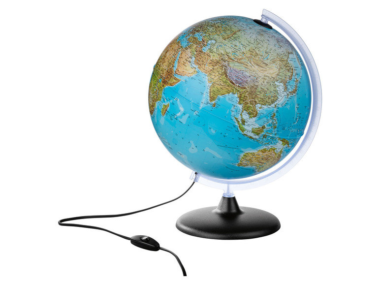Pełny ekran: LIVARNO home Podświetlany globus z mapami fizyczną i polityczną, Ø 30 cm - zdjęcie 1