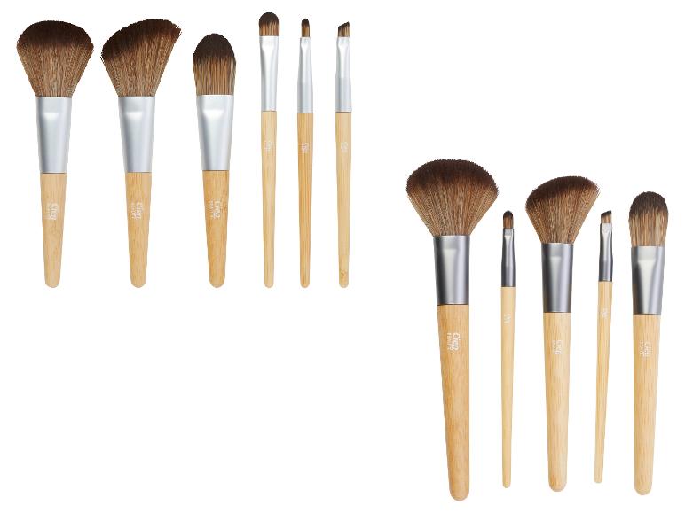Zestaw ośmiu pędzli do makijażu Cien Beauty, w tym duże pędzle do pudru i małe pędzle do eyelinera.