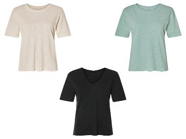 esmara® T-shirt damski z lnem i wiskozą