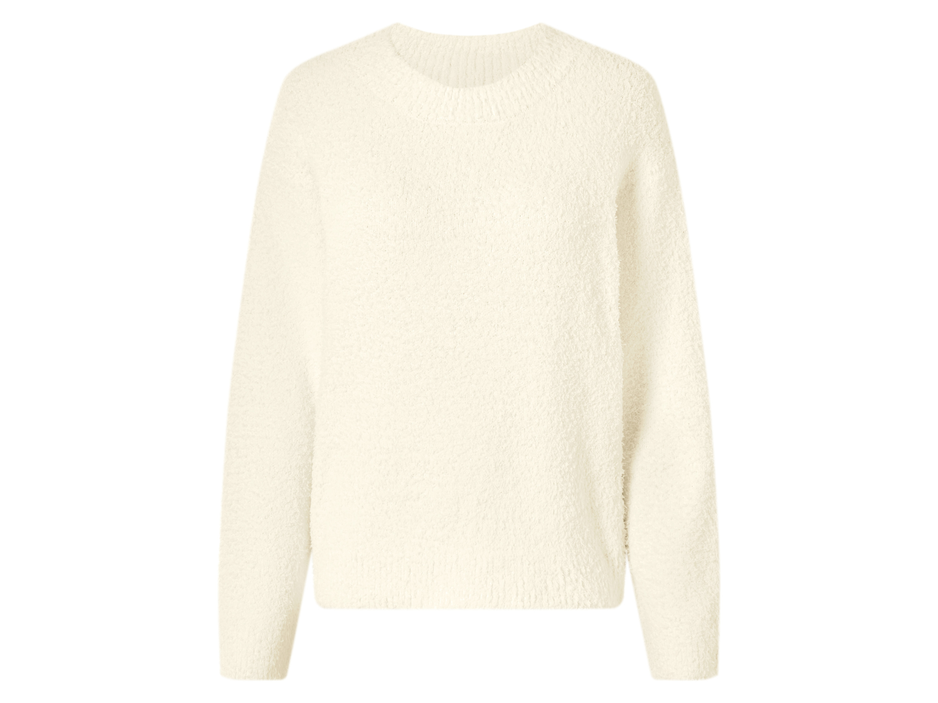 ESMARA® Sweter pluszowy damski  (biała, XL (48/50))