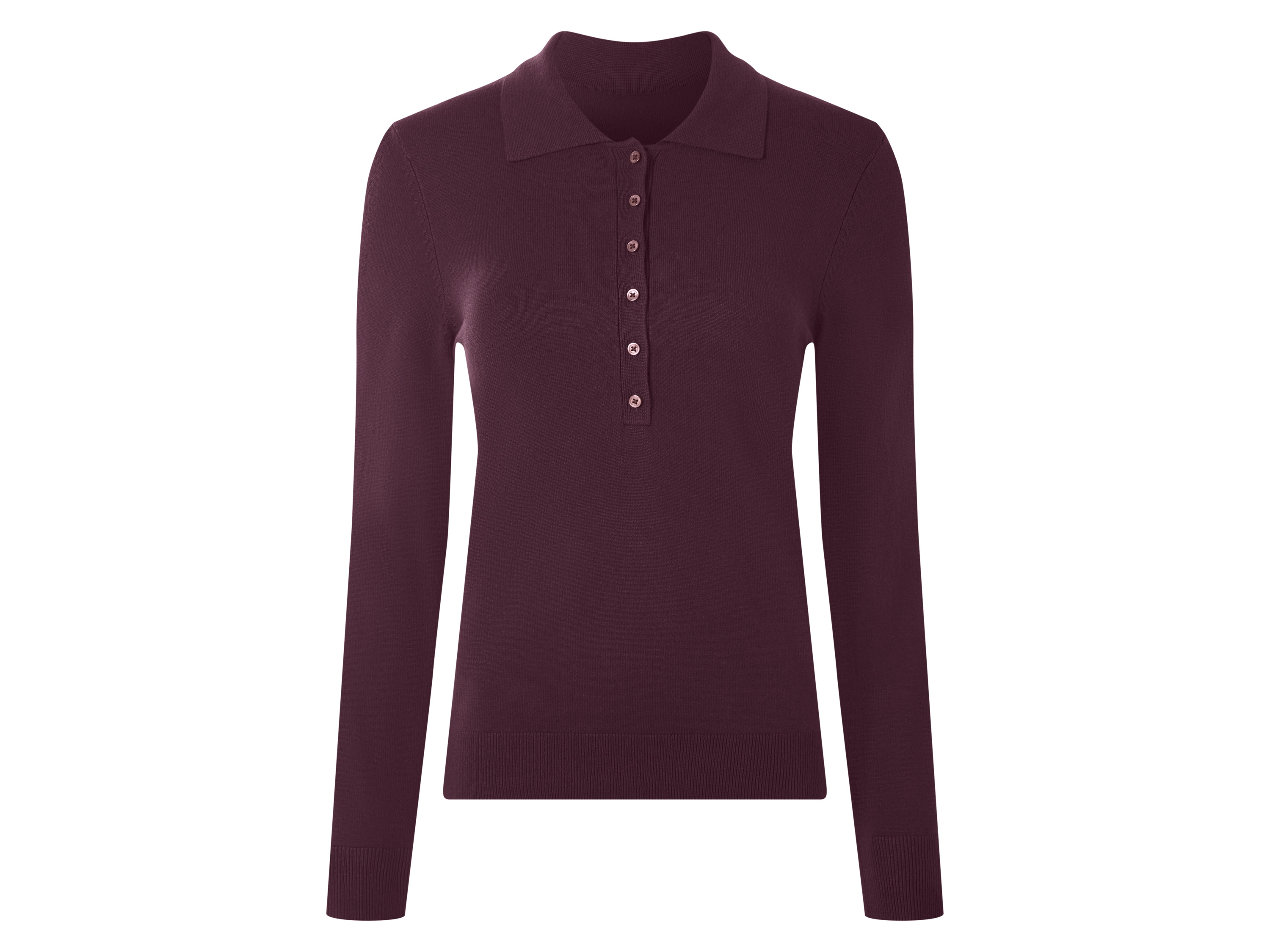 ESMARA® Sweter polo z cienkiej dzianiny z wiskozą (Lila, S (36/38))
