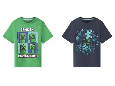 T-shirt chłopięcy z bawełny z kolekcji Minecraft