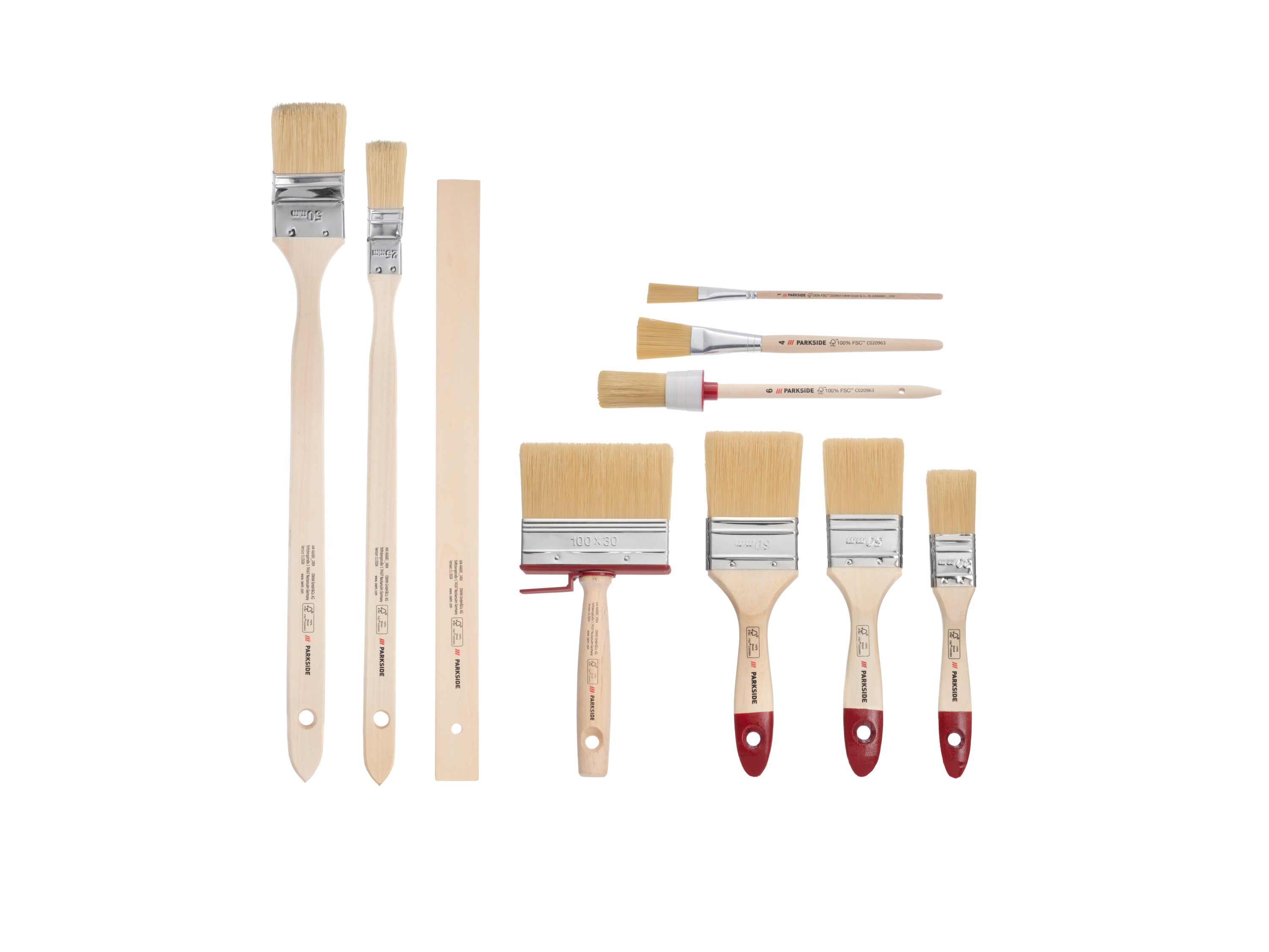 PARKSIDE® Zestaw 10 pędzli (Do lakieru)