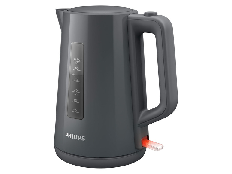 Czarny czajnik Philips.