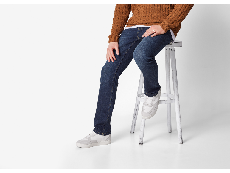 Jeansy męskie slim fit z bawełną