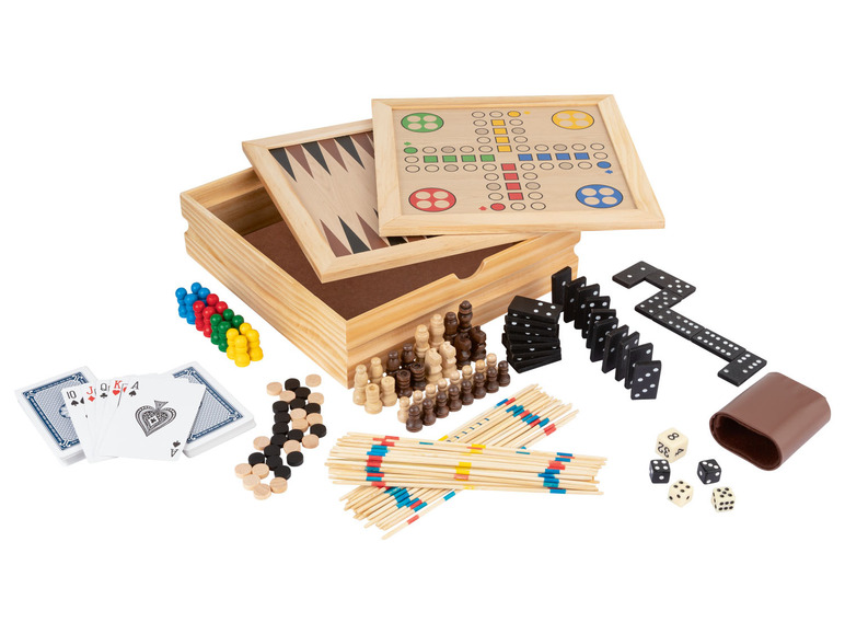 Pełny ekran: Playtive Drewniany zestaw gier w stabilnym drewnianym pudełku - zdjęcie 2