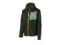 Męska kurtka softshell z kapturem.