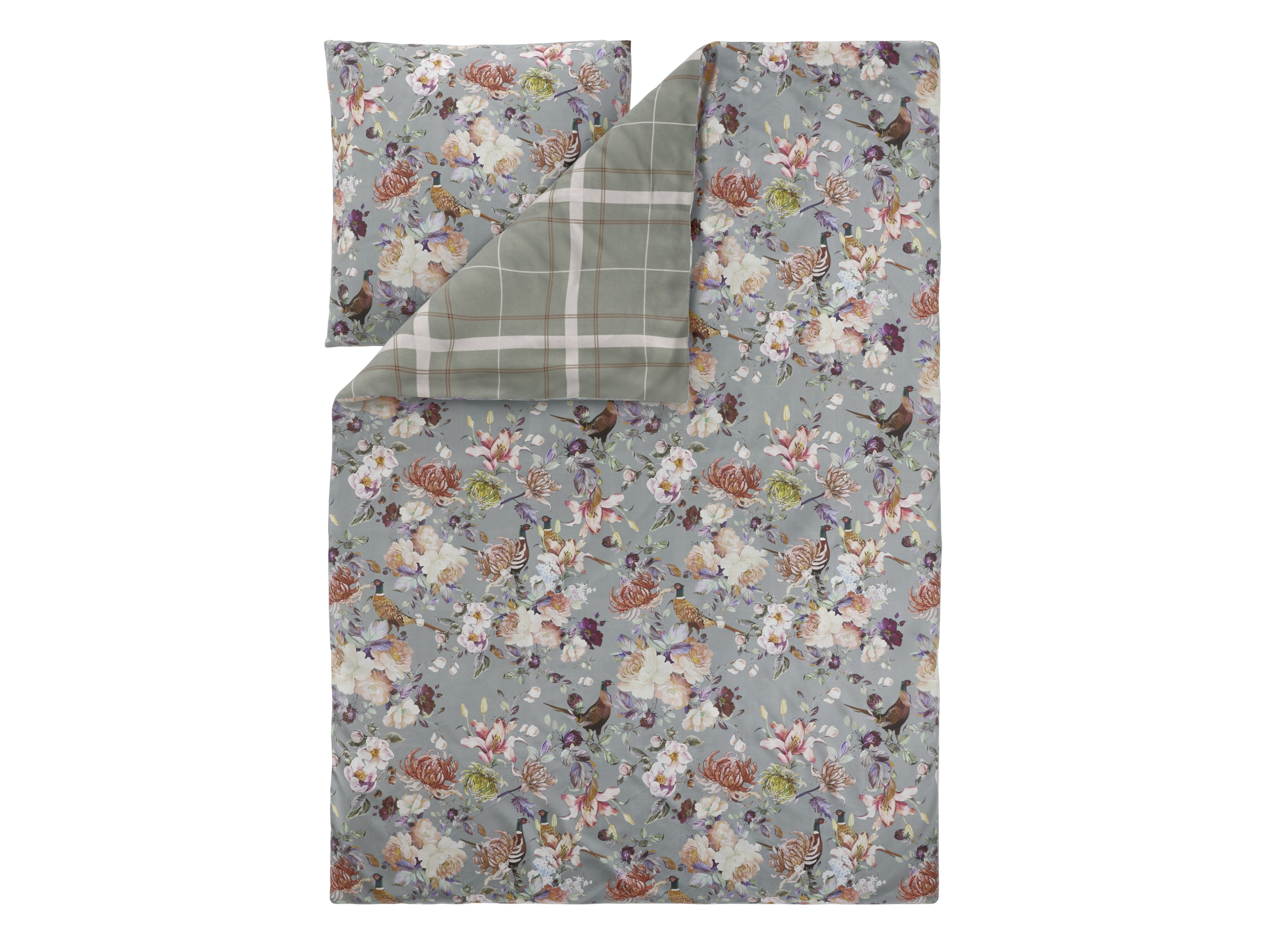 LIVARNO® Pościel z mikrowłókna satynowego, 140 × 200 cm (Kwiaty)