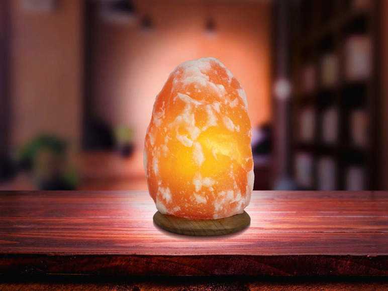 Pełny ekran: LIVARNO home Lampka solna, z drewnianą podstawą, 16 cm - zdjęcie 3