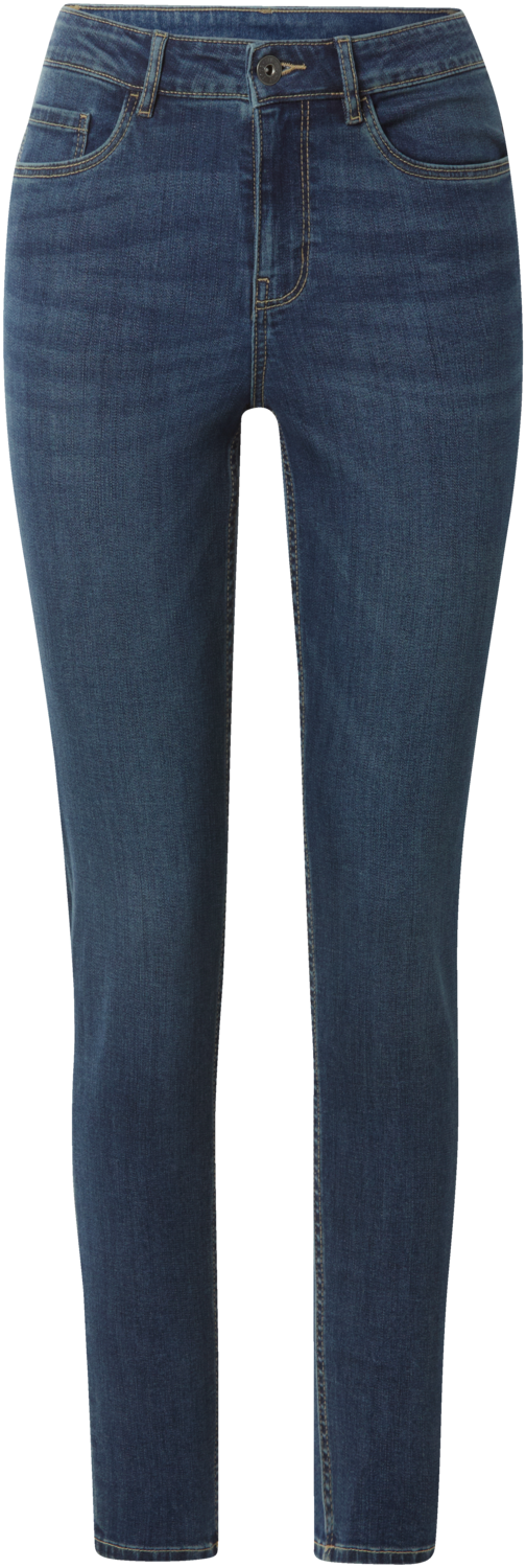 ESMARA® Jeansy damskie skinny fit  z efektem push-up (Niebieski, 34)