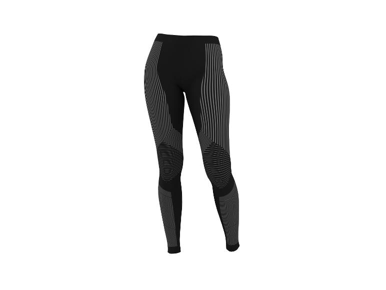 Czarne legginsy treningowe z szarymi paskami