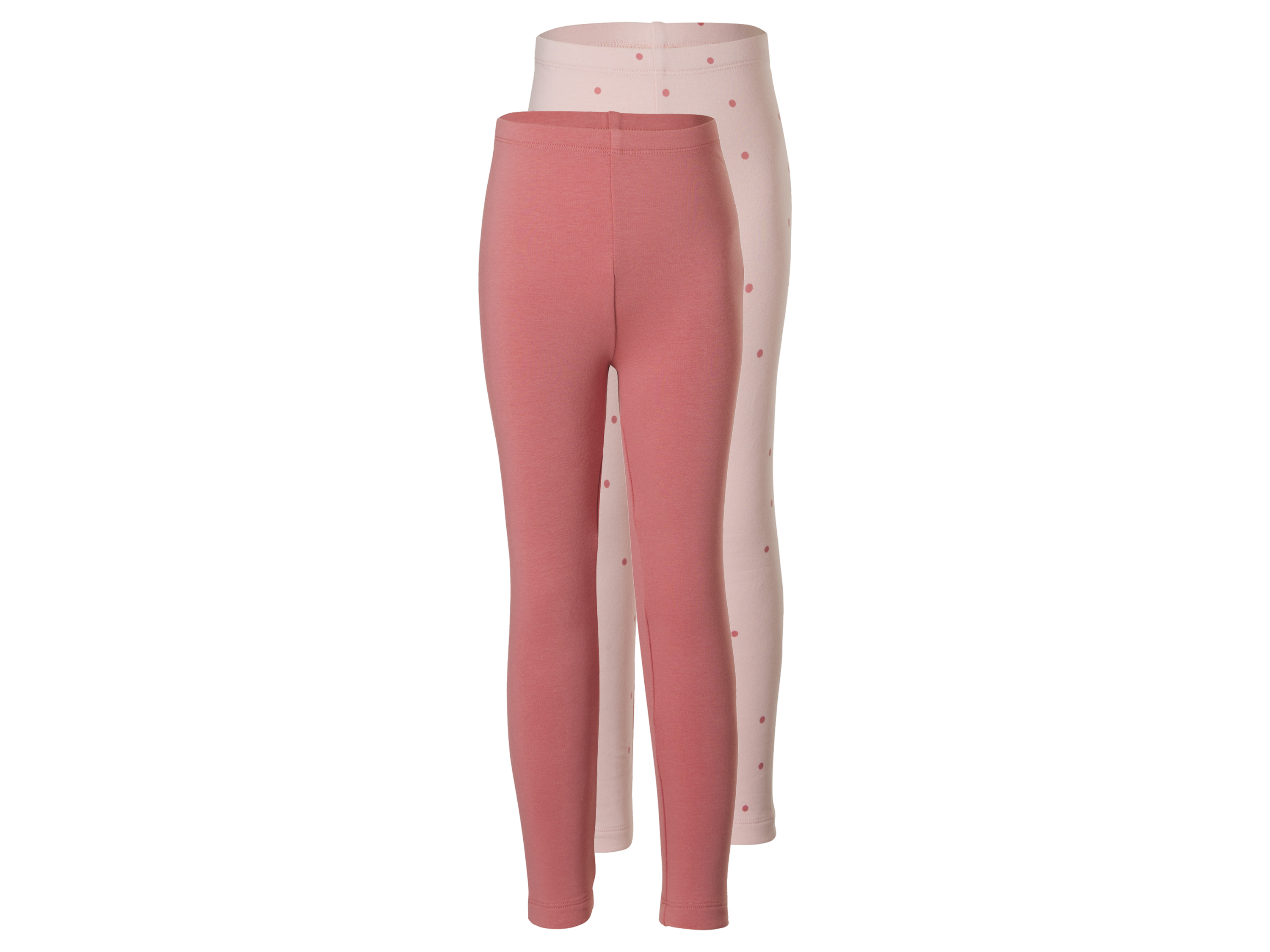 LUPILU® Legginsy termiczne dziecięce z bawełną, 2 pary (Ciemnoróżowy/różowy, 98 - 104)