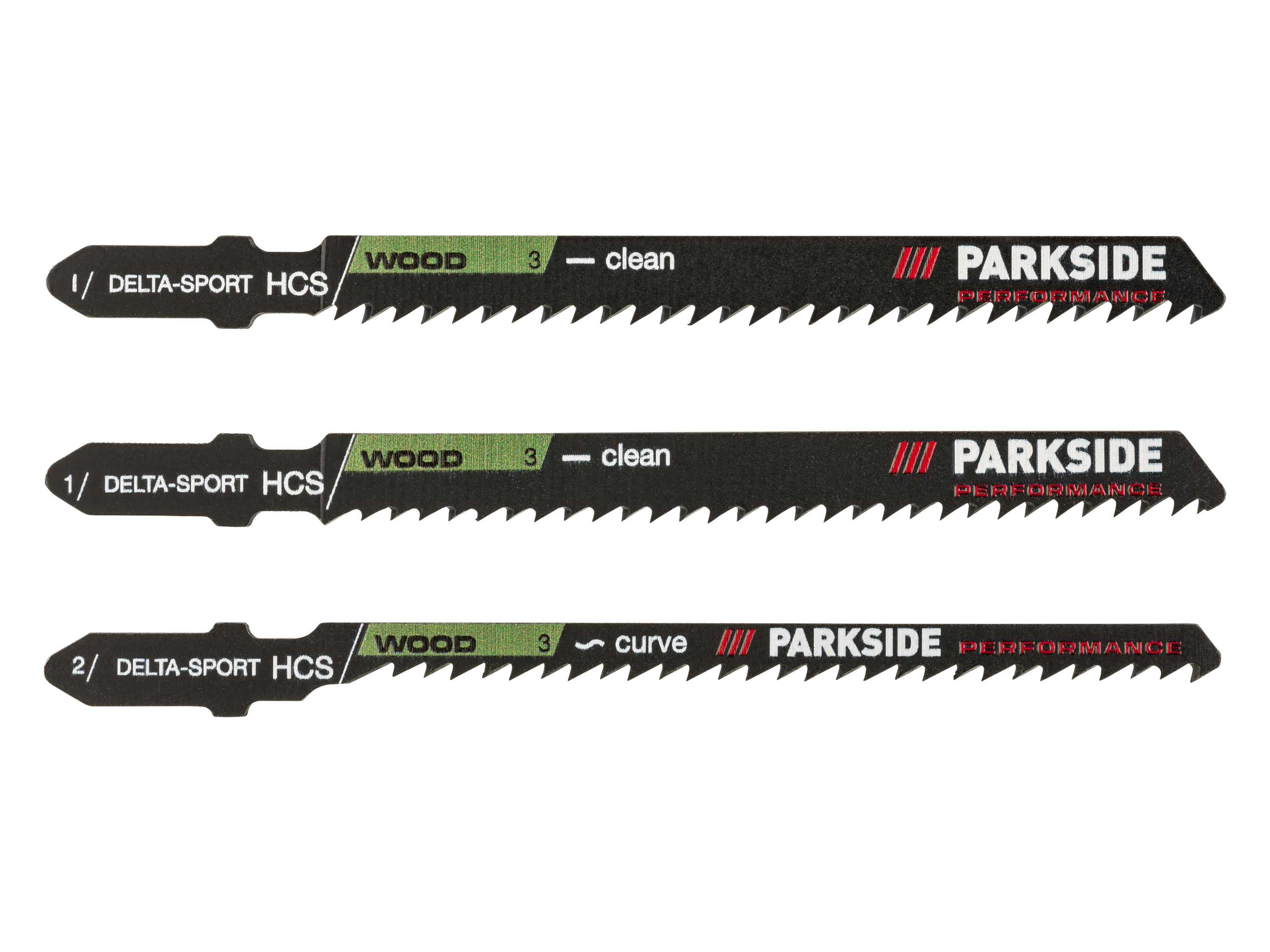 PARKSIDE PERFORMANCE® Zestaw 3 brzeszczotów do wyrzynarki PPSTZ 3 A1 (Drewno 3 części)