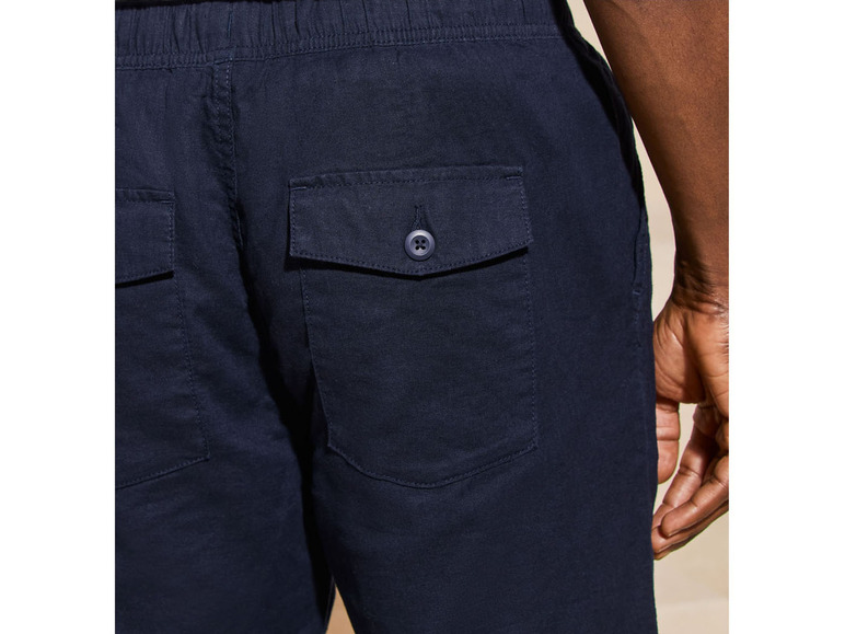 Pełny ekran: LIVERGY Spodnie męskie z lnem, straight fit - zdjęcie 4