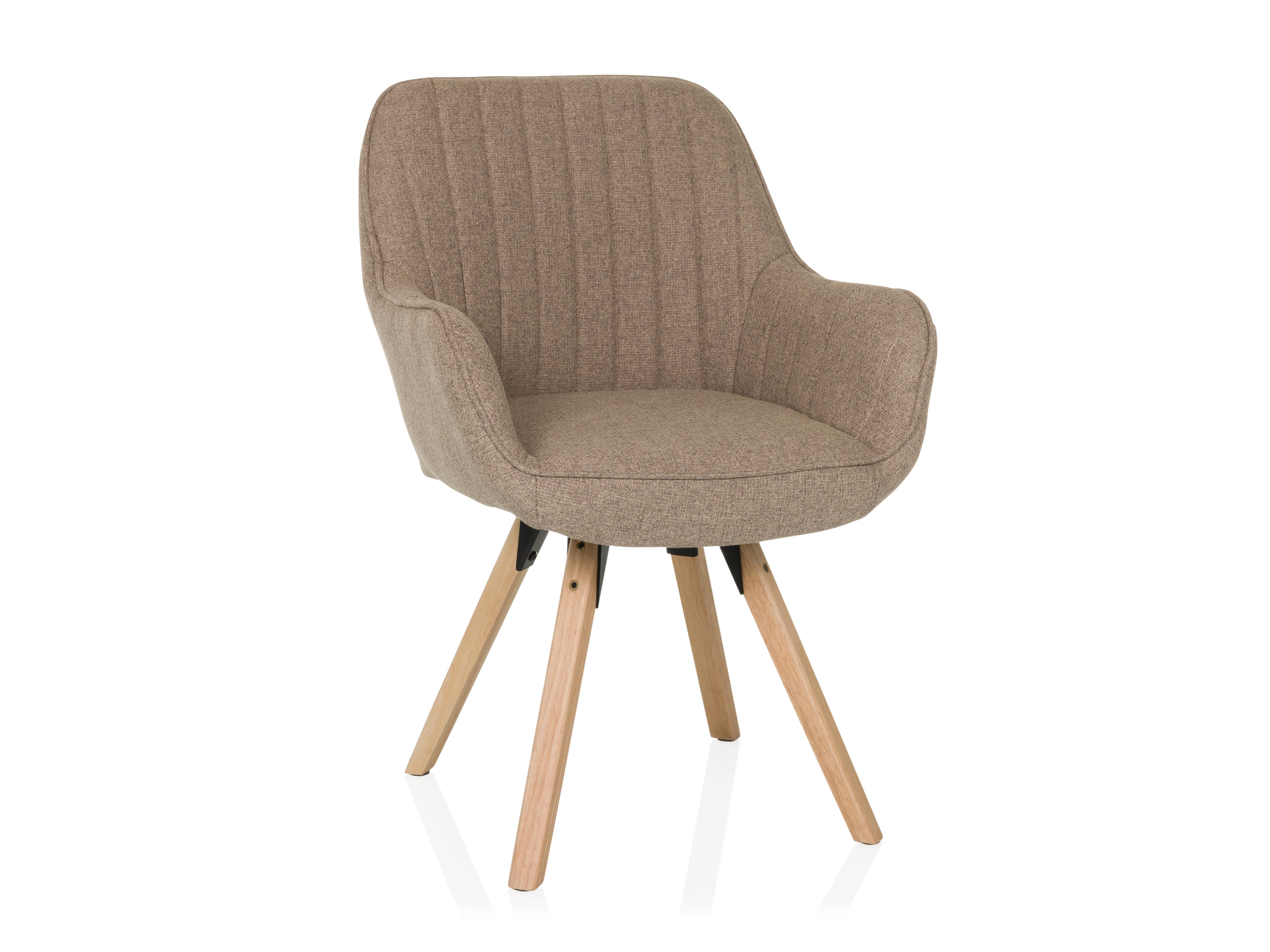 HJH LIVING Krzesło do jadalni obrotowe SCANDI SOFT  (Beżowy)