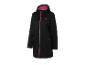 Czarna kurtka softshell Crivit z różowymi akcentami.