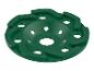 Zielony tarcza szlifierska z otworami.