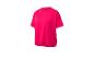 Różowy T-shirt z krótkim rękawem.