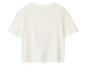 Prosty biały T-shirt z krótkim rękawem, widok z tyłu