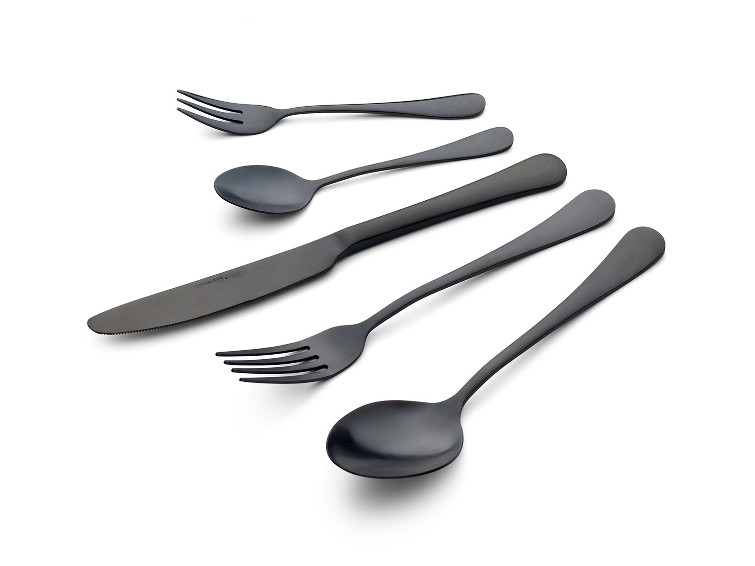 ECHTWERK Sztućce Sorrento, 30 elementów (Czarny)