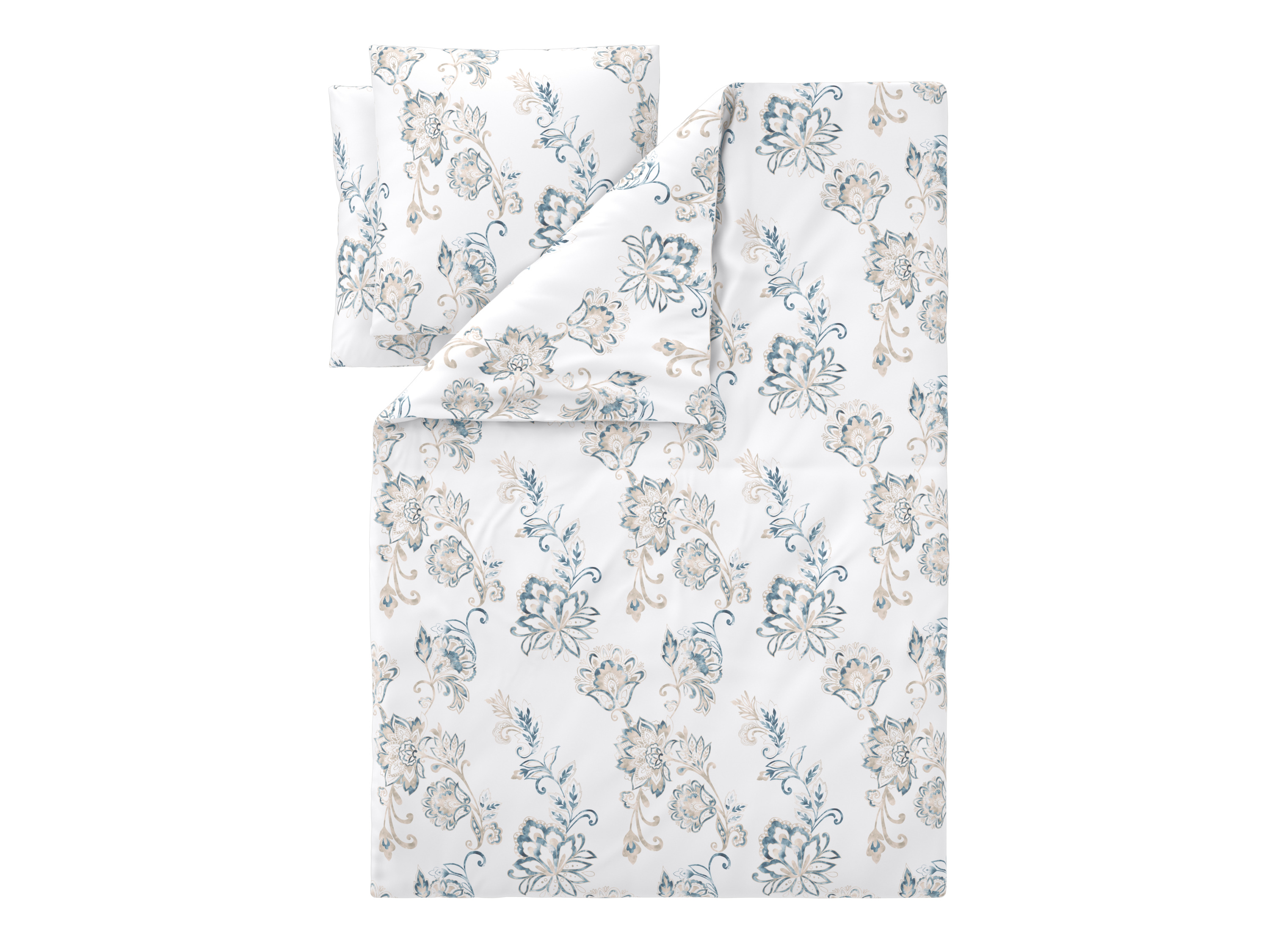 LIVARNO® Pościel satynowa z bawełny, 160 x 200 cm (Biały)