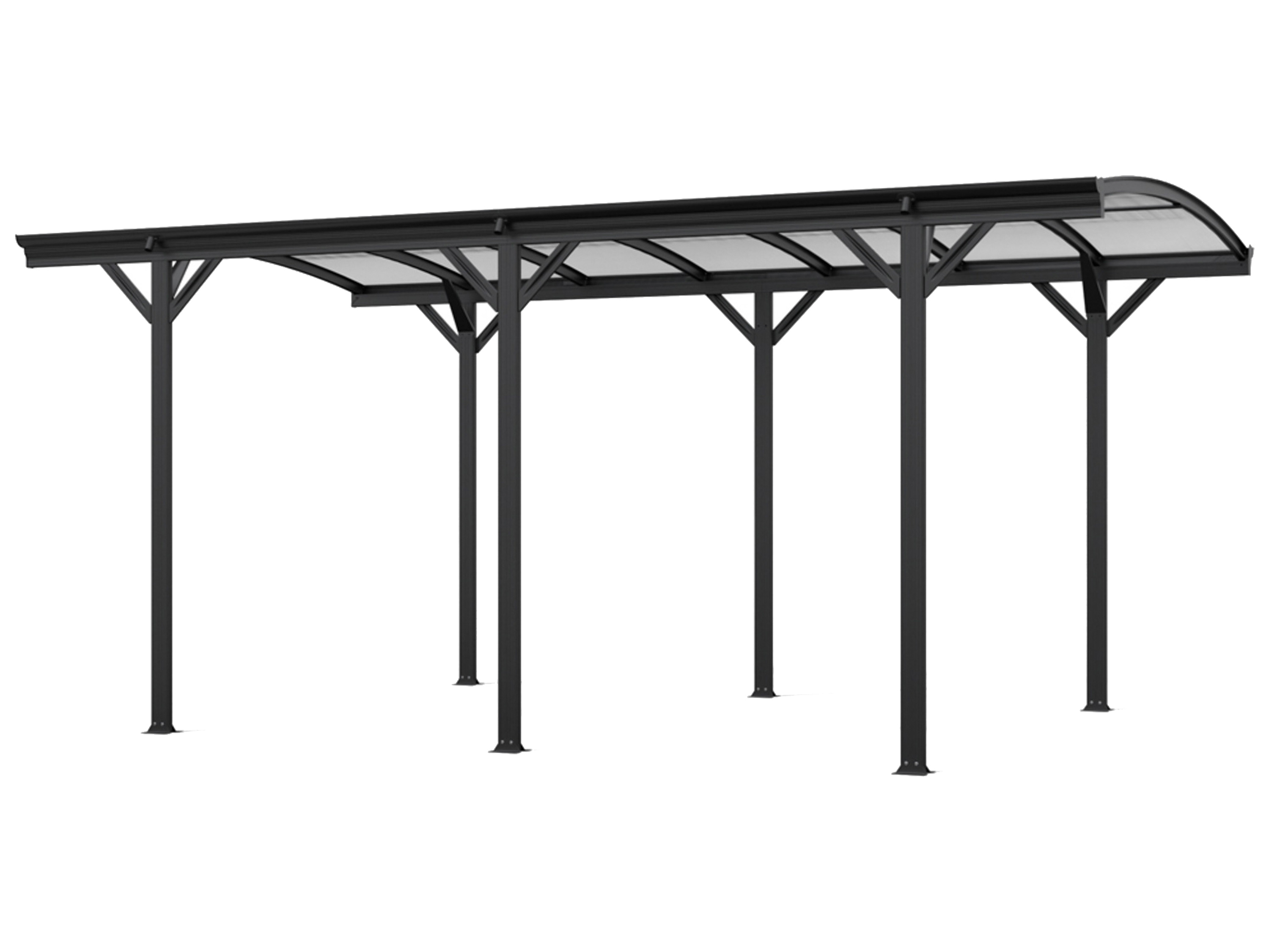 HOME DELUXE Designowa wiata garażowa »FALO« (505 x 303 cm, ciemnoszary)