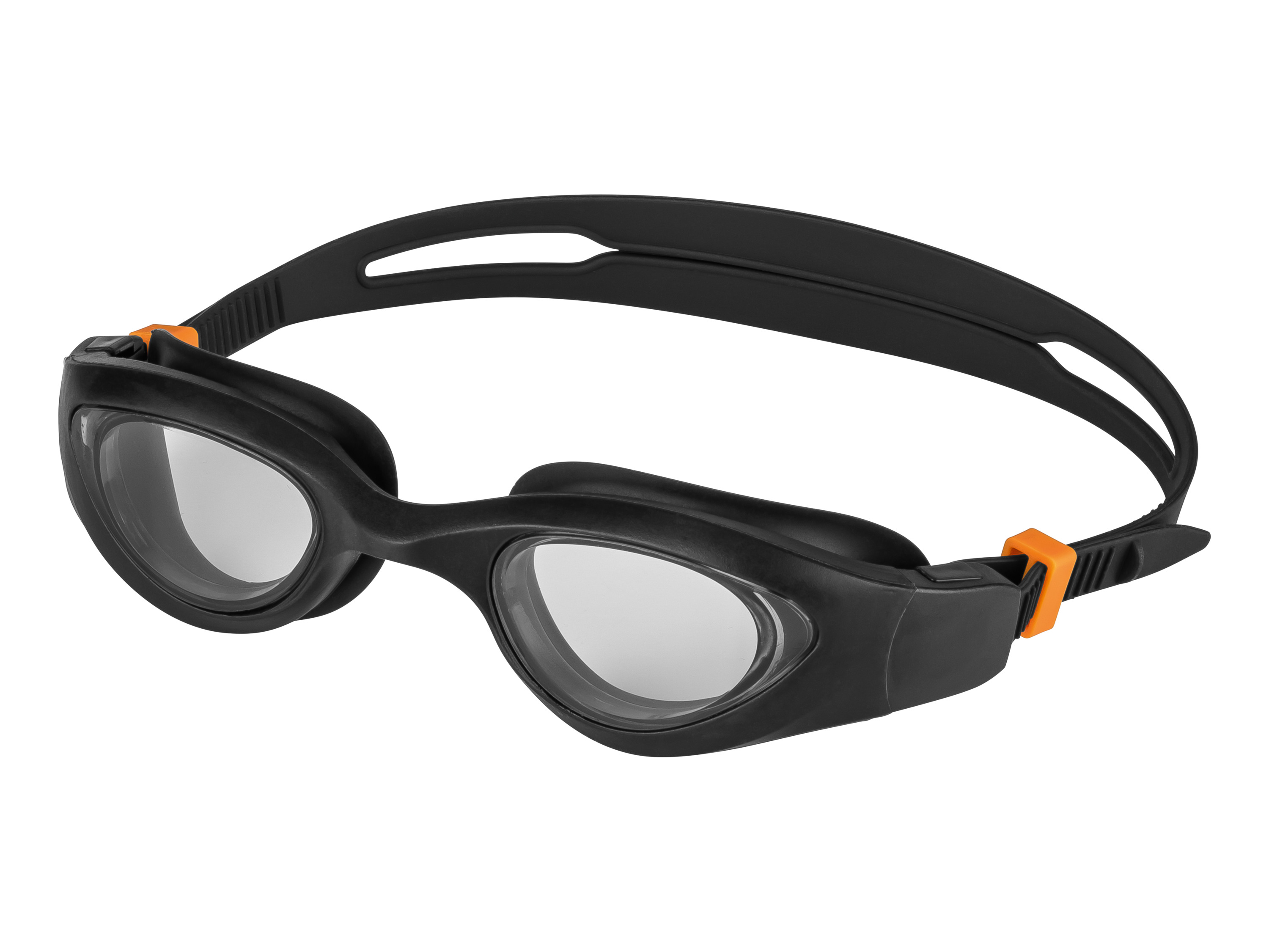 CRIVIT okulary pływackie (Czarny/ pomarańczowy, L/XL)