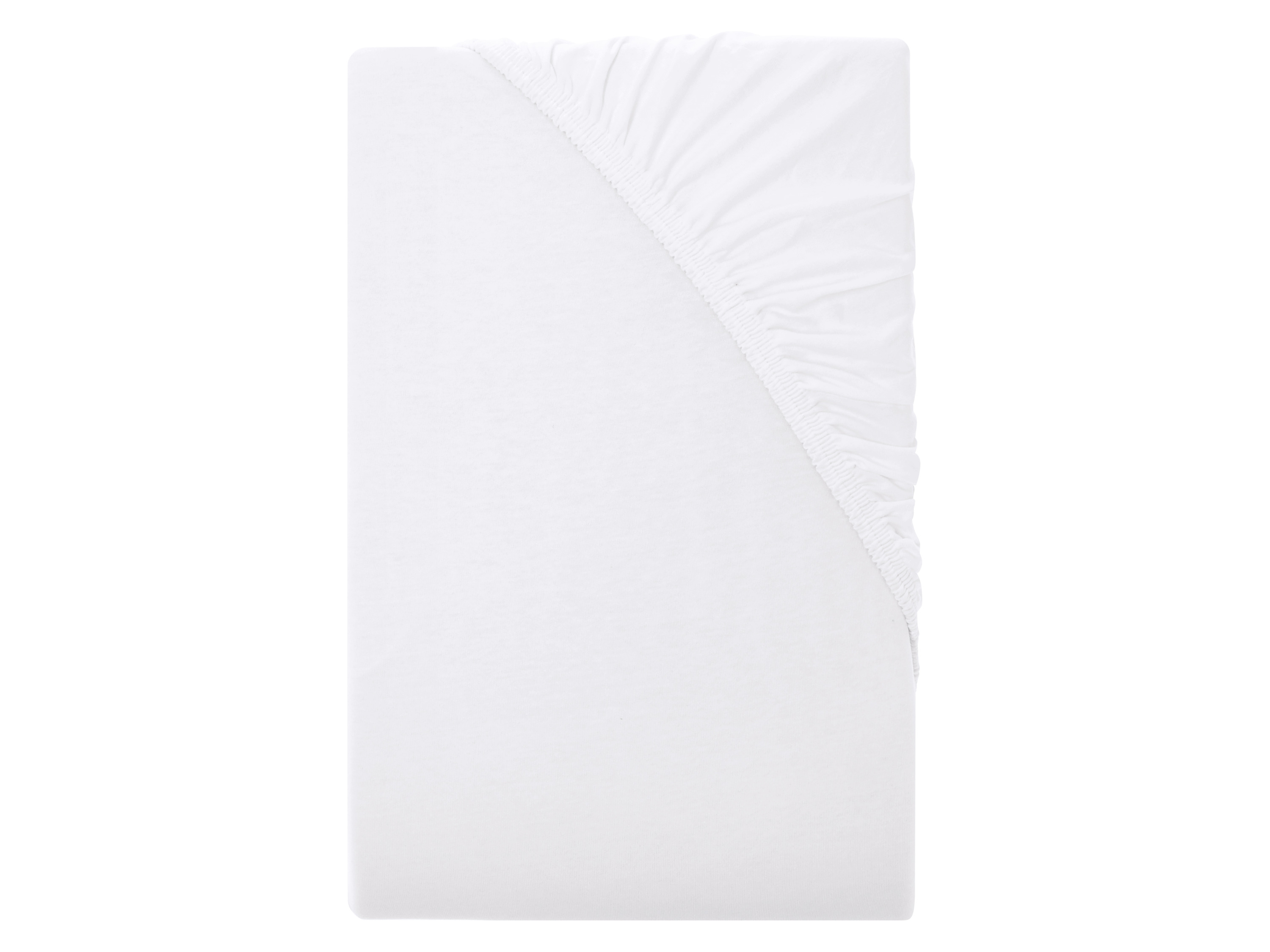 LIVARNO® Prześcieradło z dżerseju z gumką, 180-200 x 200 cm (biała)