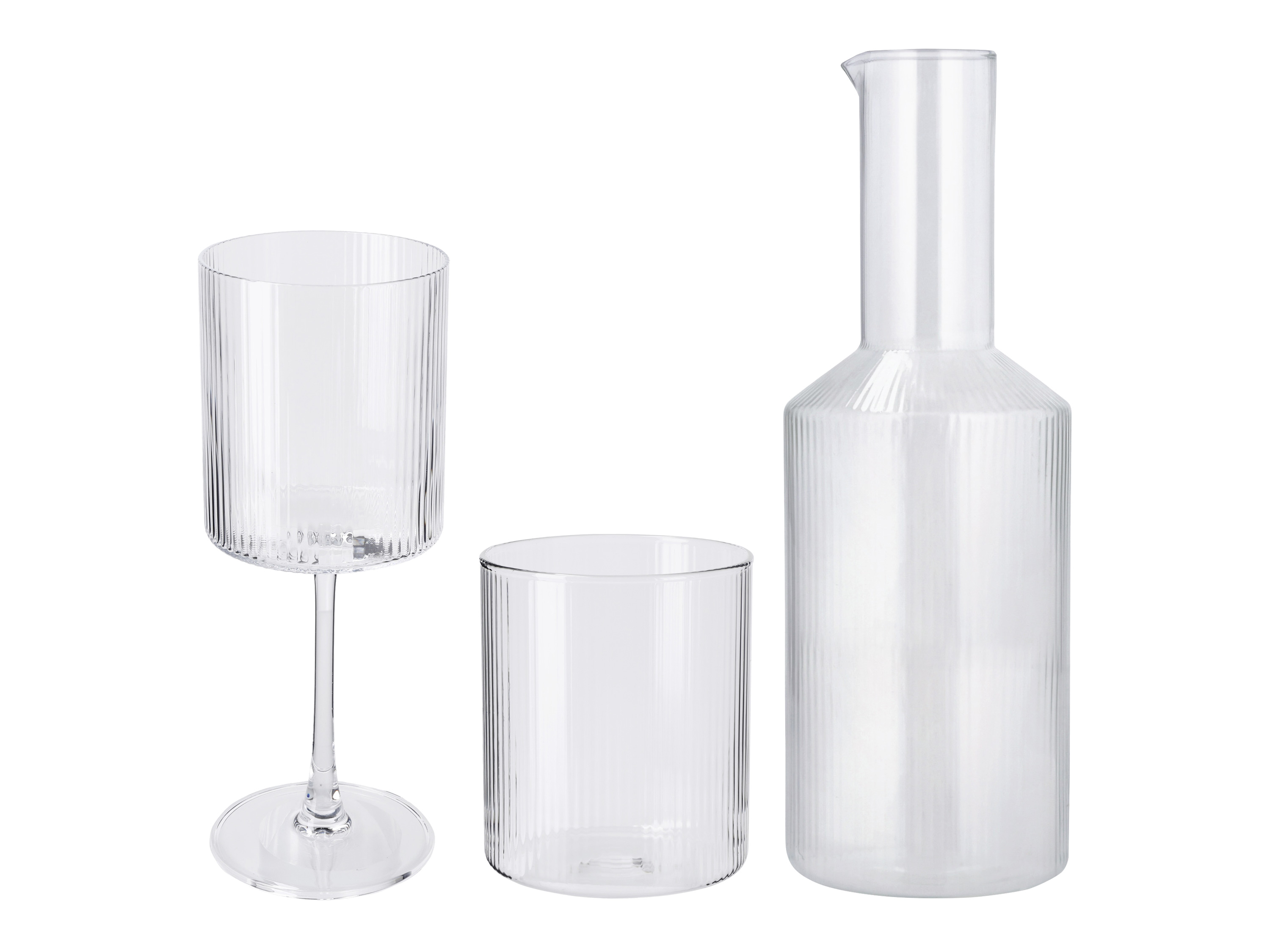 SILVERCREST® Kieliszki do wina / Szklanki do wody / Karafka