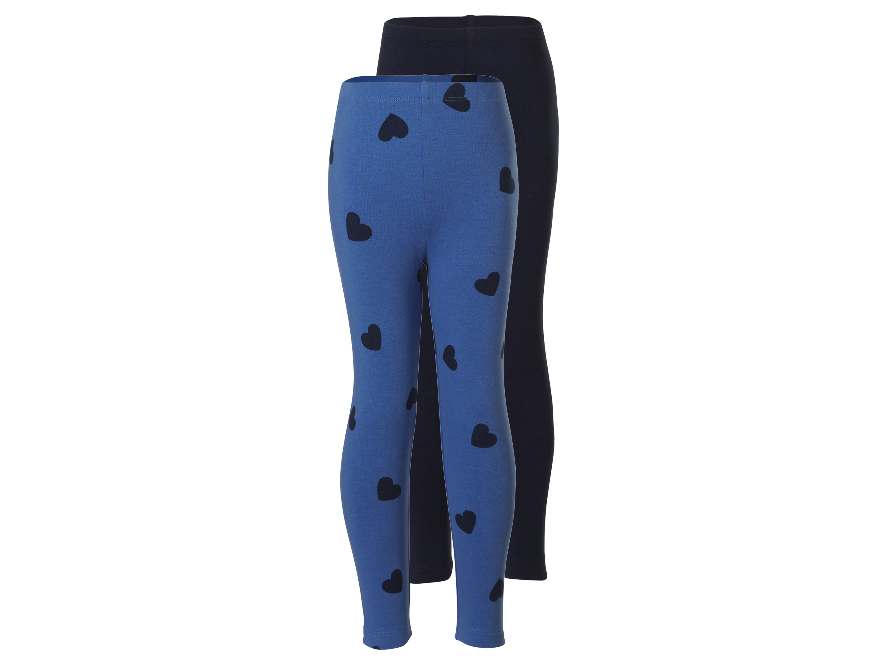 LUPILU® Legginsy termiczne dziecięce z bawełną, 2 pary (Niebieski/granatowy, 122/128)