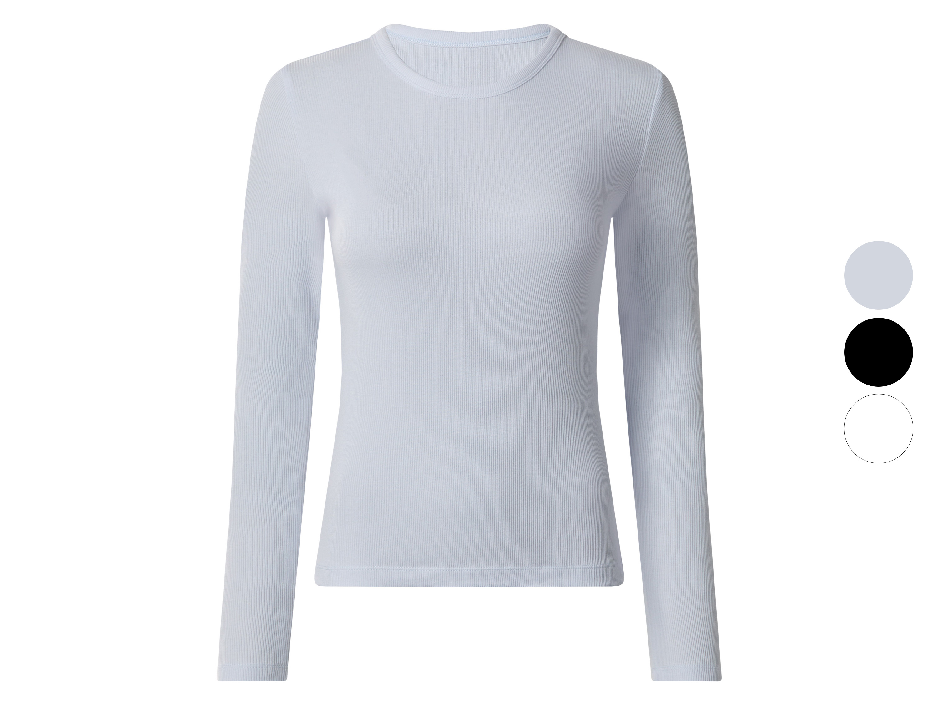 esmara® Koszulka prążkowana damska z długim rękawem