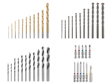 PARKSIDE® Zestaw wierteł HSS/do kamienia/do drewna, 11 elementów