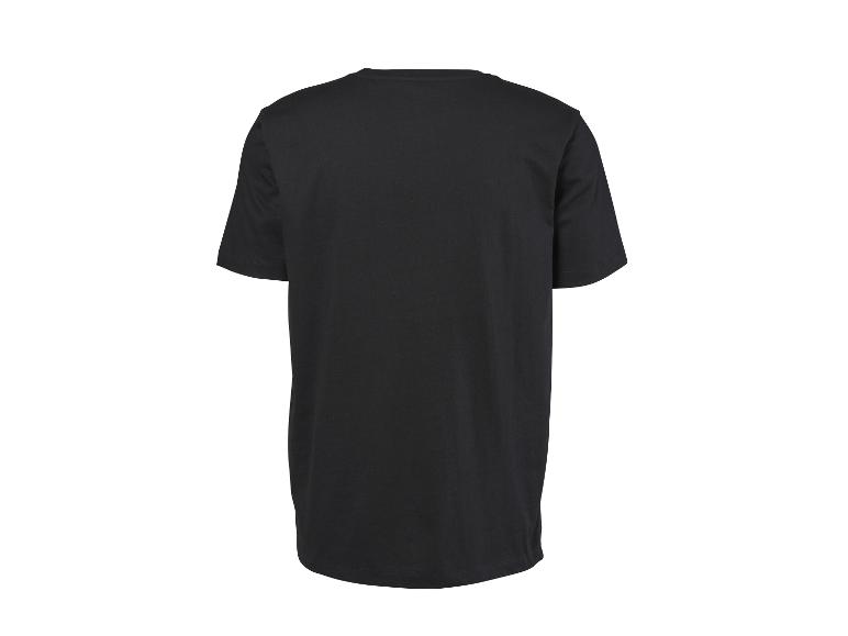 Czarny T-shirt z krótkim rękawem, widok z tyłu
