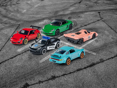 DICKIE Zestaw prezentowy 5 Porsche Majorette, z ekskluzywnymi modelami