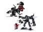 Figurki LEGO Spider-Mana i Venona z dużym Mech Venomem.