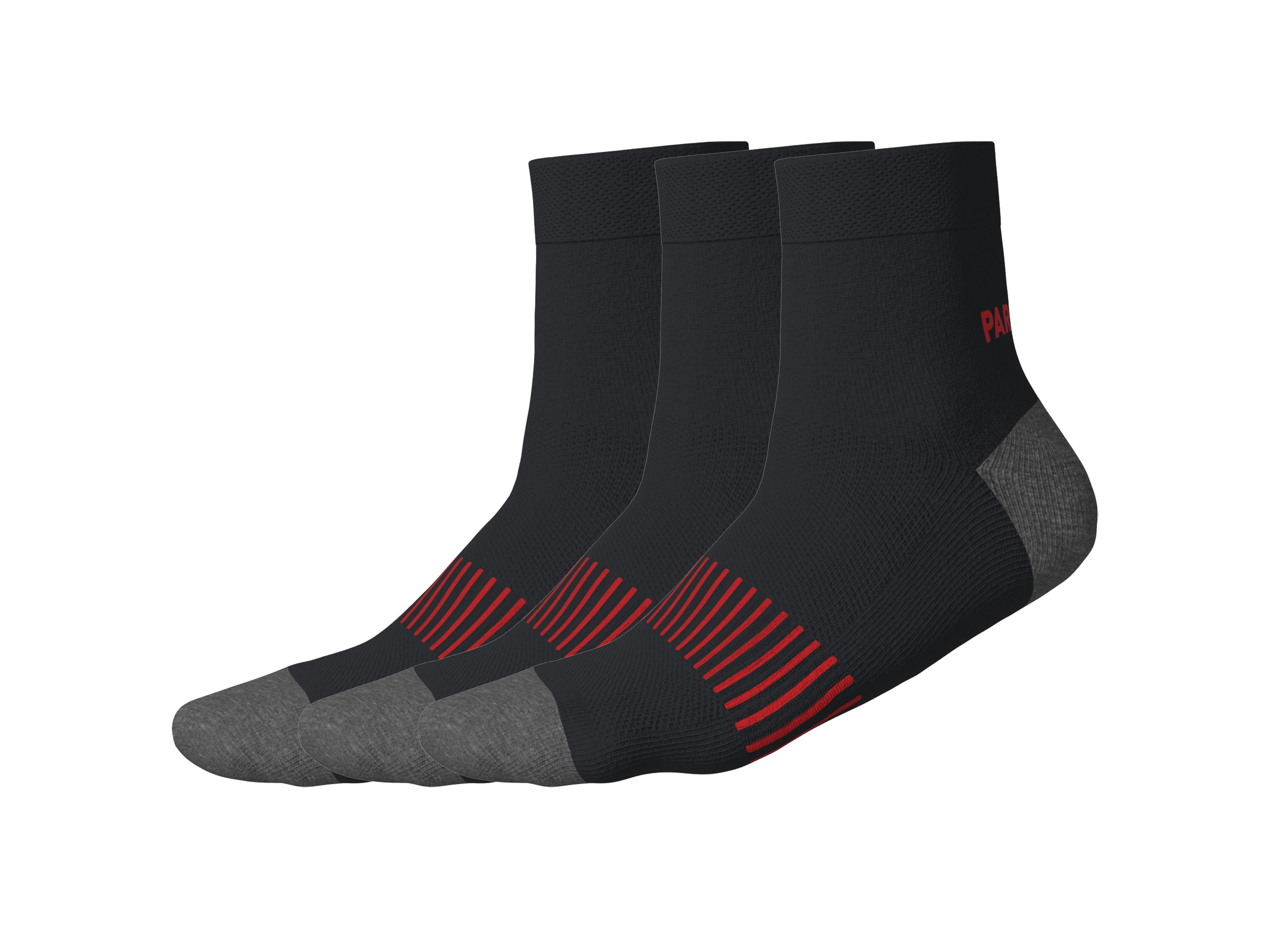 PARKSIDE® Skarpety robocze męskie z bawełną, 3 pary (Czarny, 43-46)