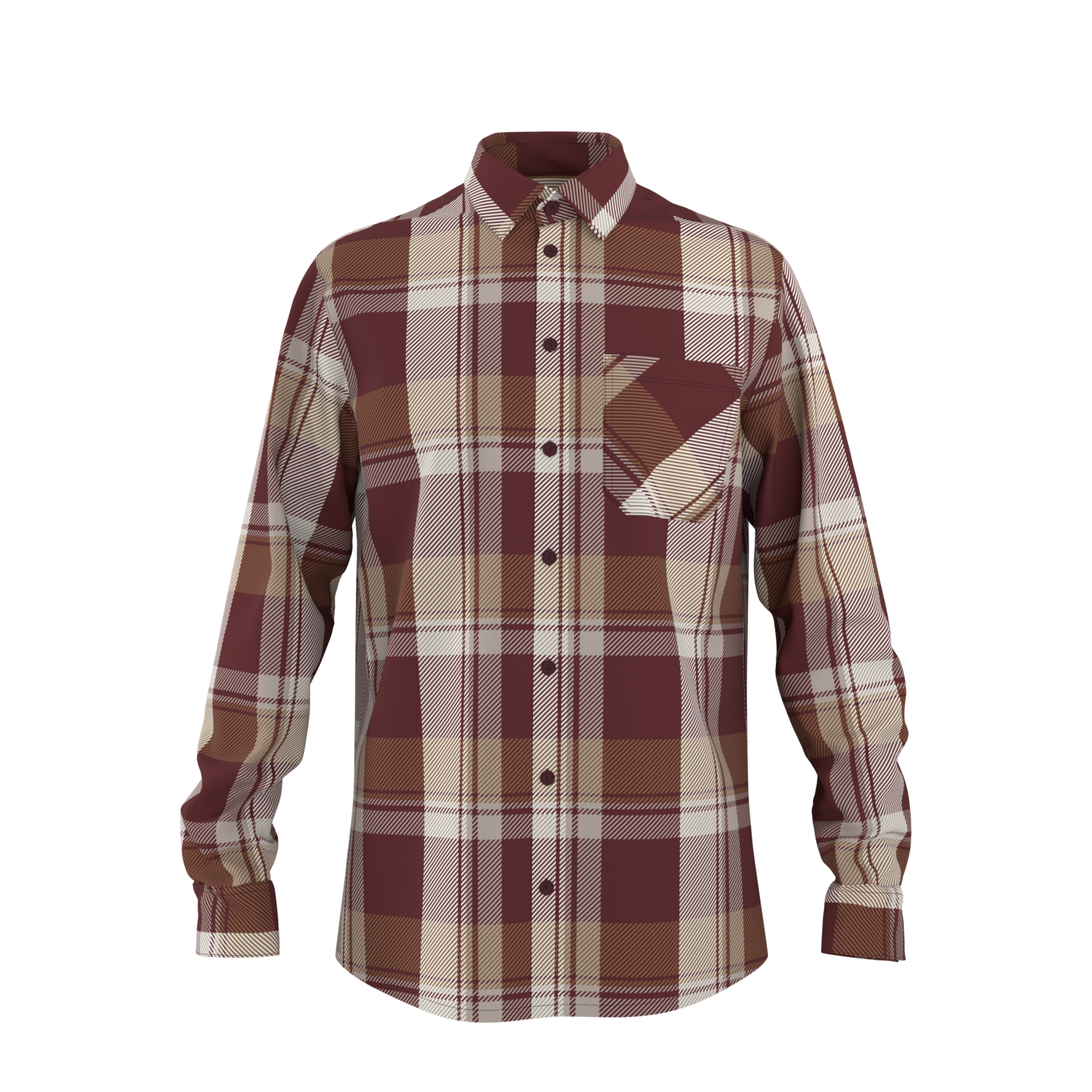 ESMARA MEN Koszula flanelowa męska z bawełny (Czerwony/ brązowy, XL (43/44))