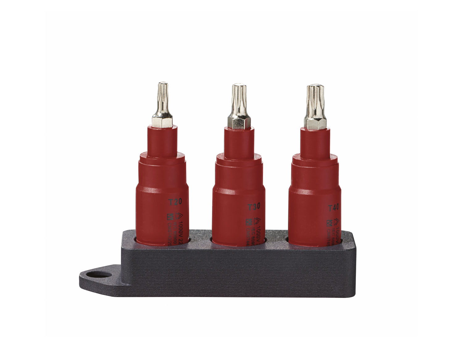 PARKSIDE® Zestaw bitów i nasadek / zestaw nasadek / grzechotka 3/8", 1000 V (Zestaw bitów Torx, 3 elementy)