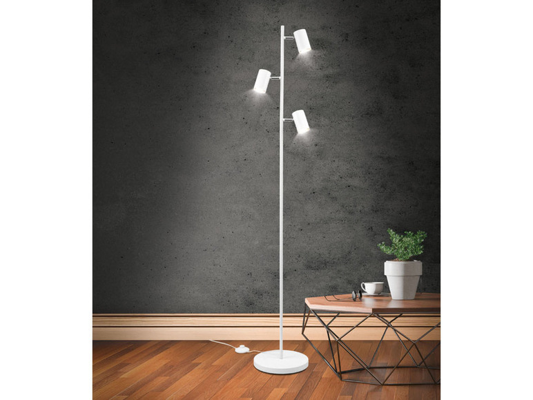 Pełny ekran: LIVARNO home Lampa podłogowa z LED, matowa biel, 1 sztuka - zdjęcie 5