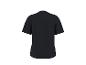 Czarny T-shirt z krótkim rękawem, widok z tyłu.