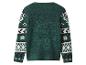 Zielony sweter z wzorem Fair Isle na rękawach
