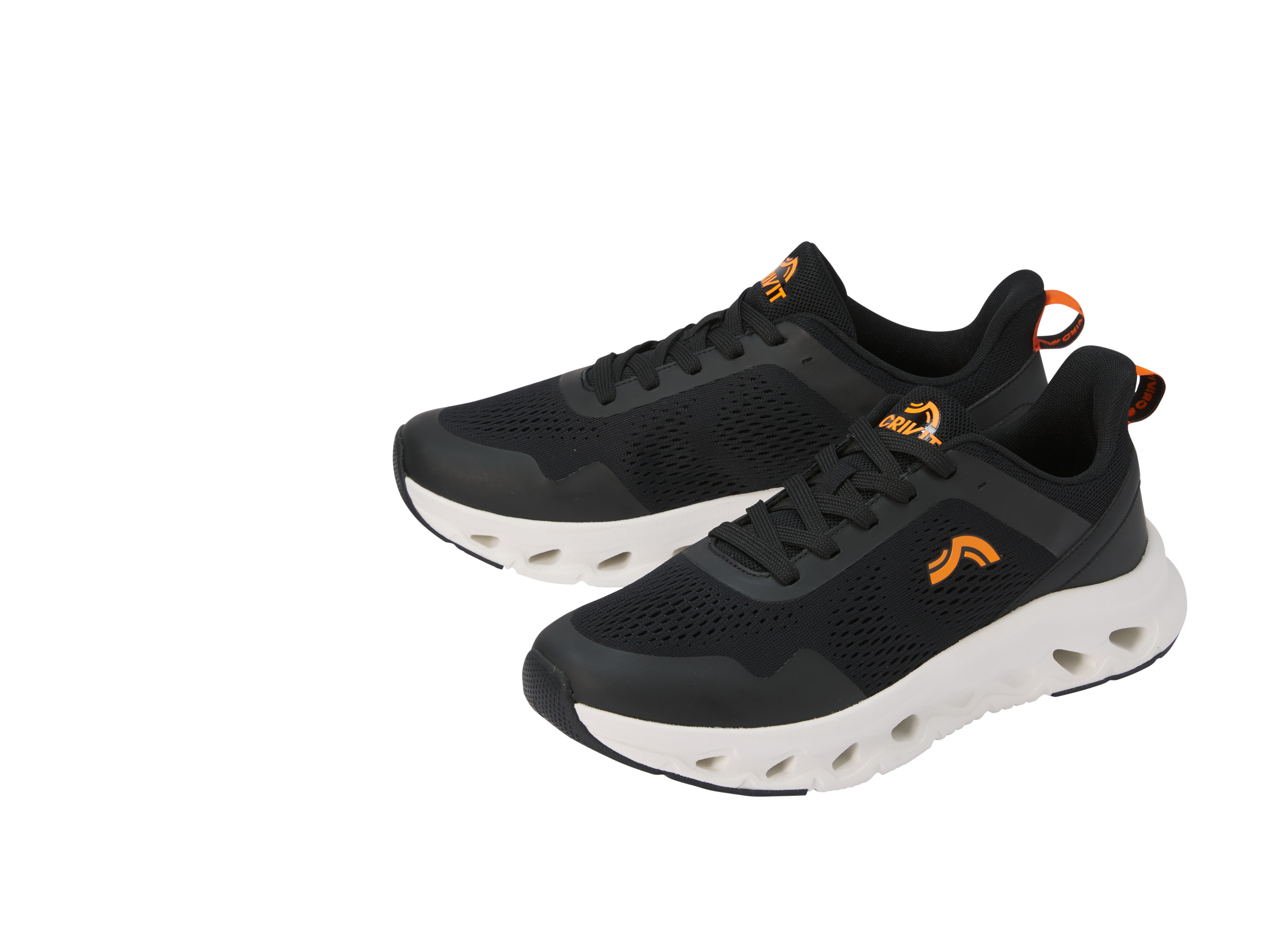 CRIVIT Buty sportowe męskie (Czarny/ pomarańczowy, 46)