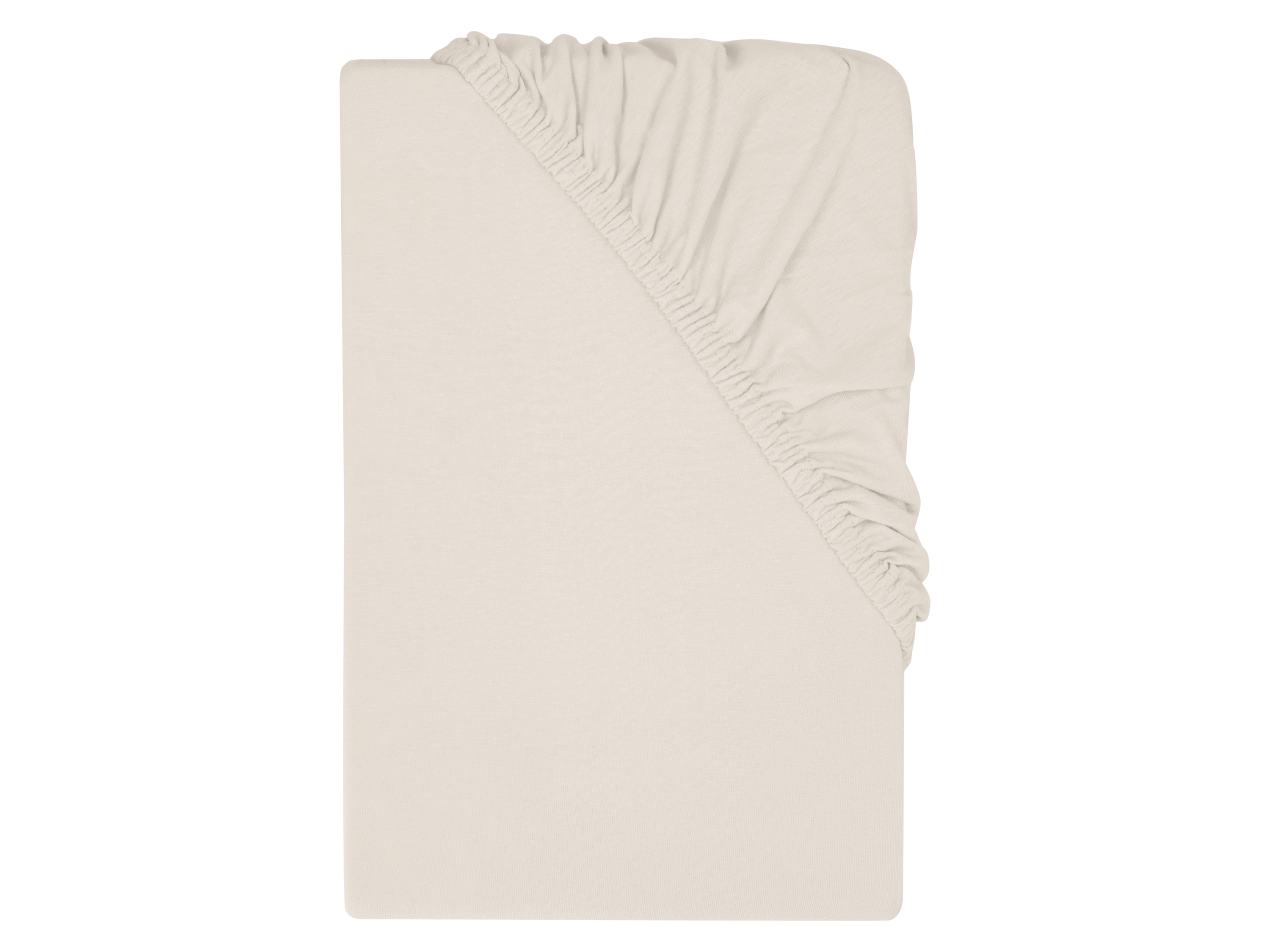 LIVARNO® Prześcieradło z gumką z lnem, 180 - 200 x 200 cm (Beżowy)