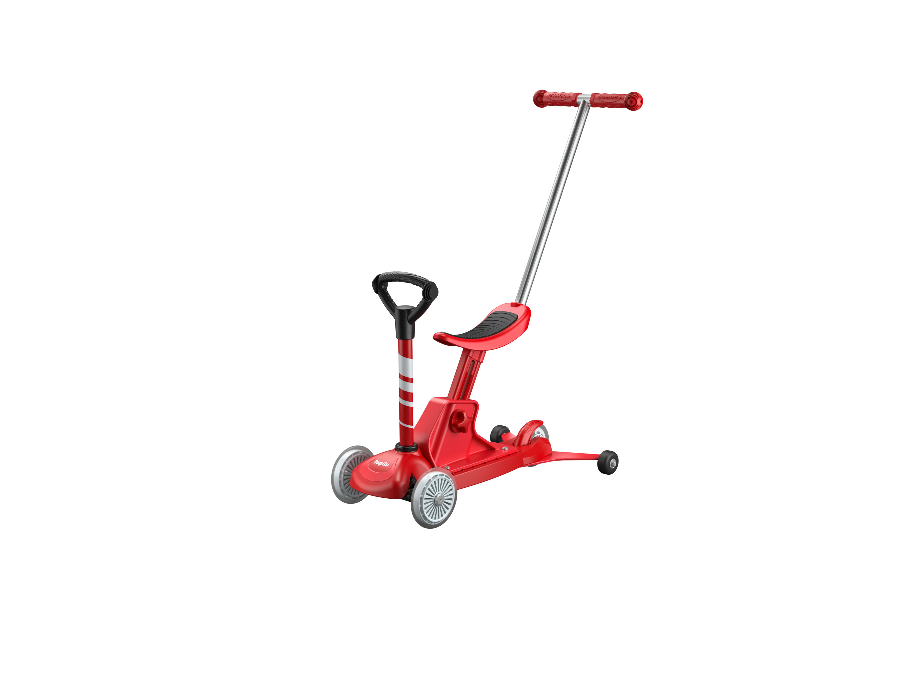 lupilu® Hulajnoga trójkołowa 4w1 dla dzieci (Czerwony)