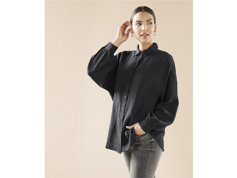Pełny ekran: esmara® Bluzka muślinowa damska z czystej bawełny - zdjęcie 6