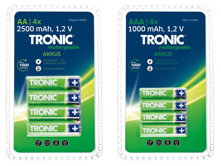 Pełny ekran: TRONIC® Baterie Ready 2 Use, 4 sztuki - zdjęcie 1